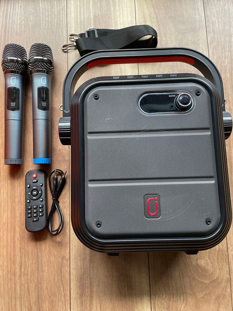 JYX-66BT ポータブルスピーカー ワイヤレスマイク2本付き - メルカリ