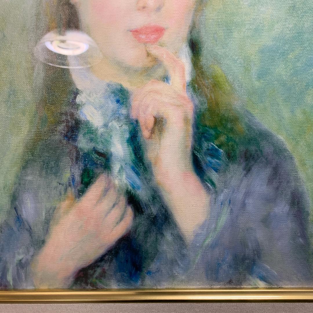 ルノワール 若い娘の肖像 油絵直筆仕上げ ゴールド額縁 複製画 - メルカリ