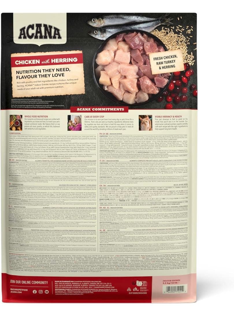 ACANA チキンとニシン ドライフード 4.5kg