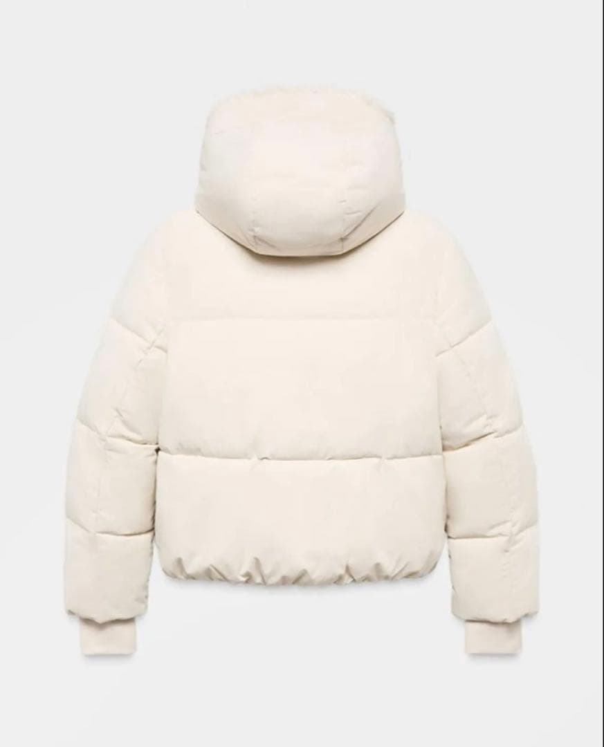 ZARA フェイクシープスキンフード付き撥水ウィンドブレーカー