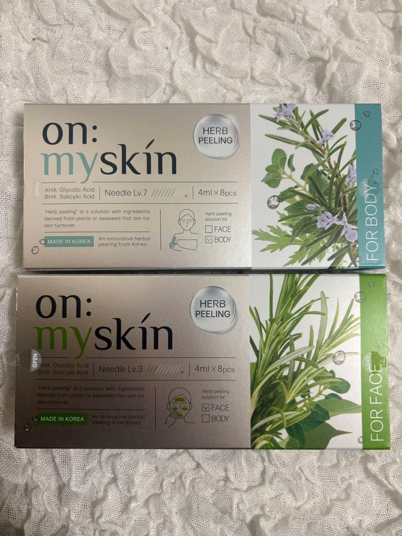 新品未開封】on: myskin ハーブピーリング セット ボディ＆フェイス