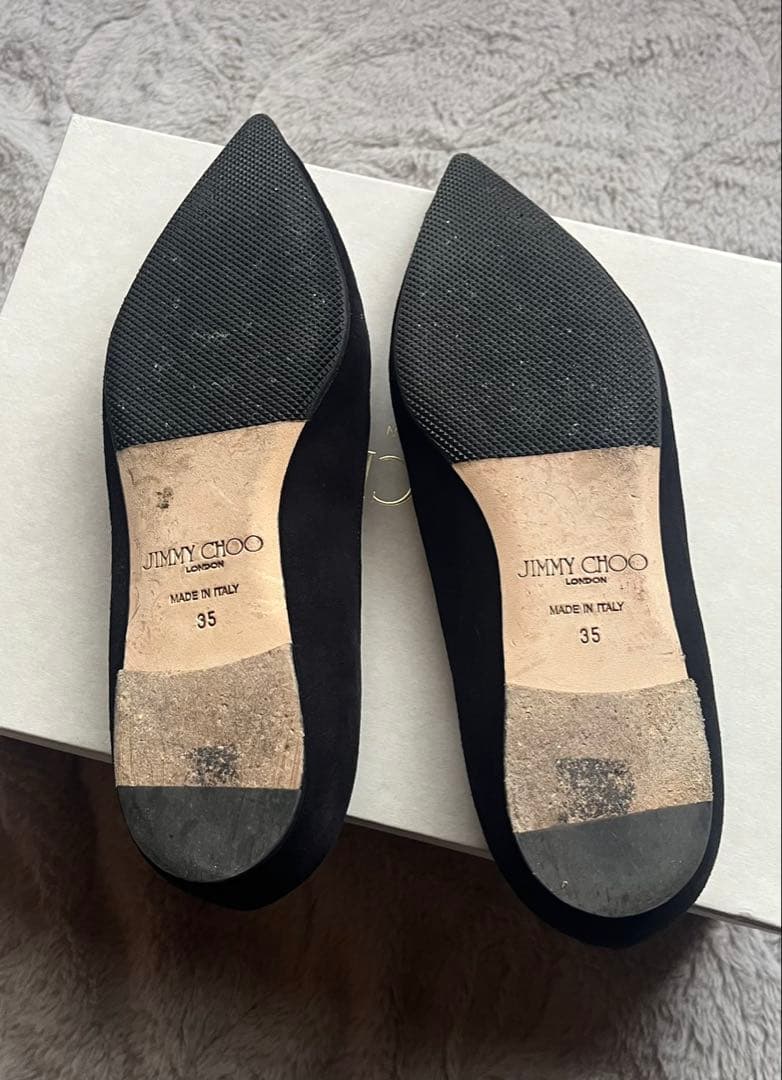 ジミーチュウ フラットシューズ ブラック 22.5cm