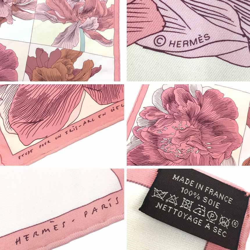 エルメス 花柄 シルクスカーフ イリスのエチュード aq11403 - メルカリ