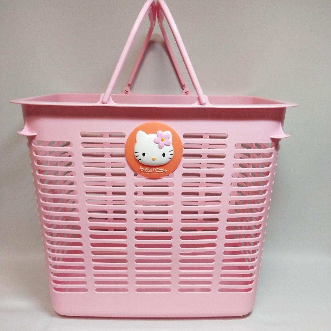レア ハローキティ ランドリーバスケット 洗濯かご 収納 1998当時物