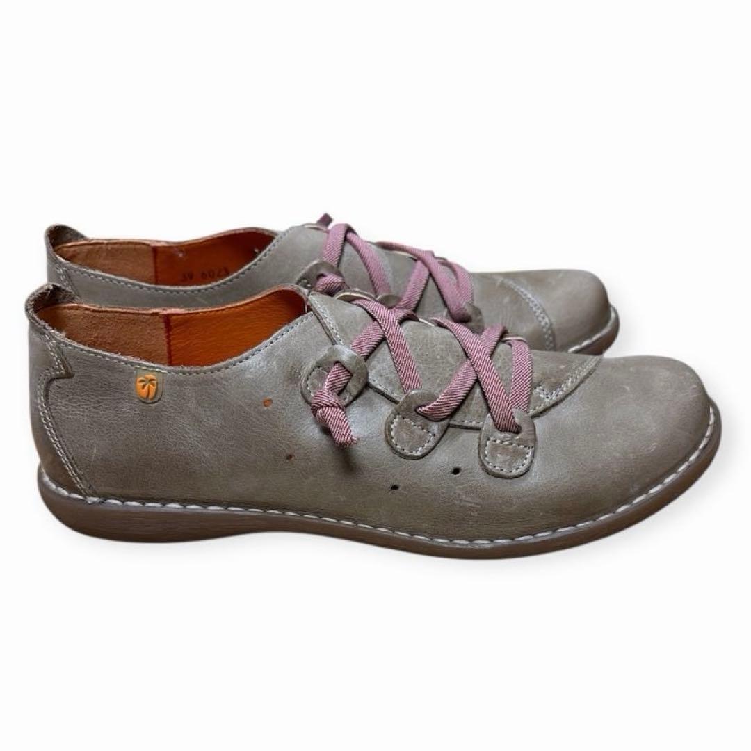 新品】ジャングラ スペイン製 牛革 レースアップシューズ 24.5cm