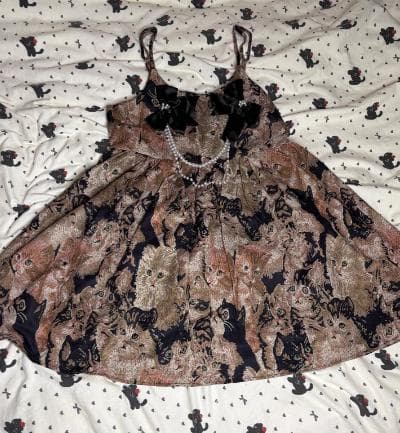 猫柄フレアタンクトップ - メルカリ