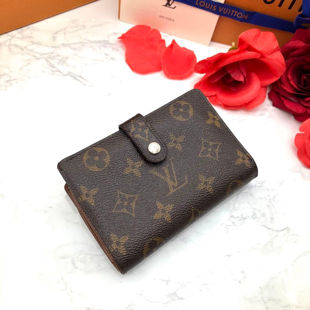 極美品】 ルイヴィトン モノグラム ヴィエノワ がま口 折り財布 - メルカリ