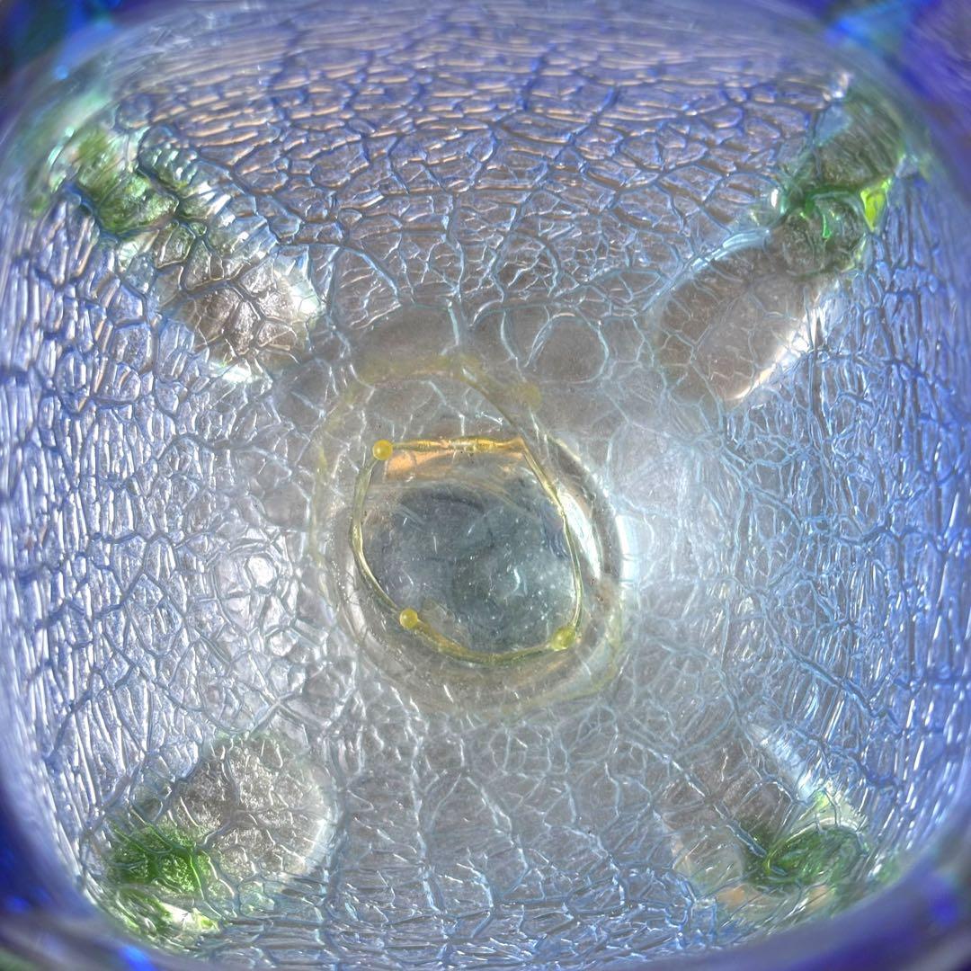 mune様専用 桃原正男作 花瓶 琉球ガラス 現代の名工 奥原硝子製造所