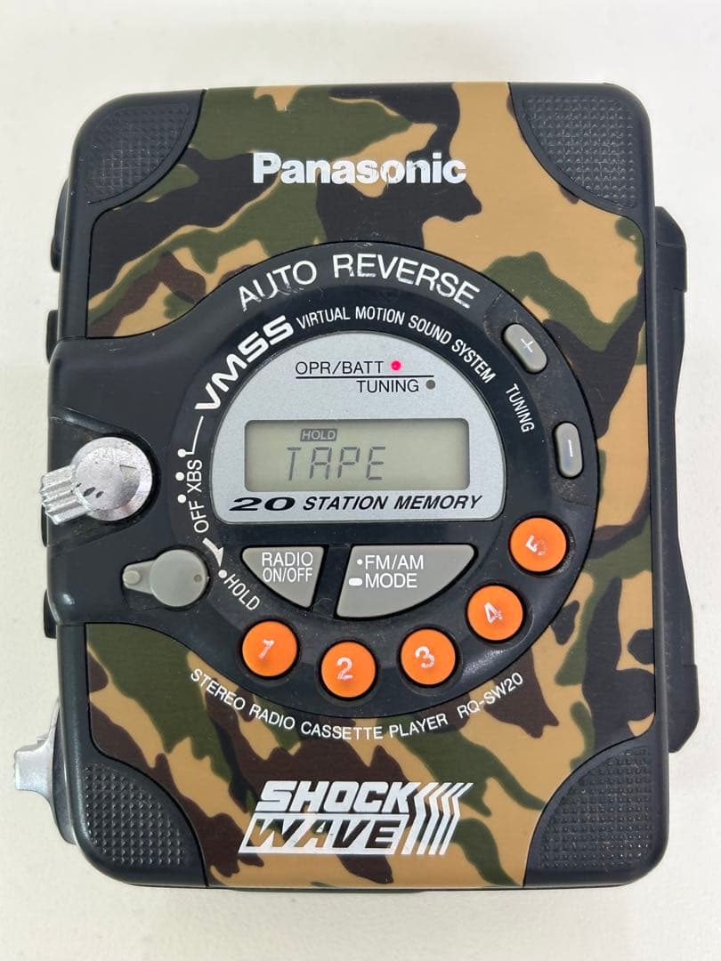 Panasonic SHOCK WAVE カセットプレーヤー 迷彩 希少レア ジャンク パナソニックPanasonic ショックウェーブ迷彩