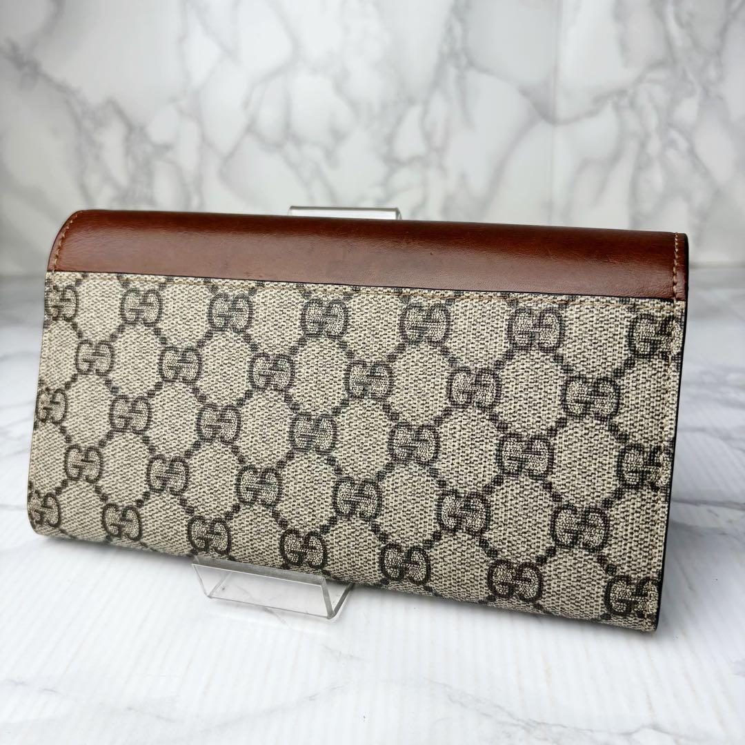 59 極美品 GUCCI 二つ折り財布 GGスプリーム 長財布 PVC uj3 - メルカリ