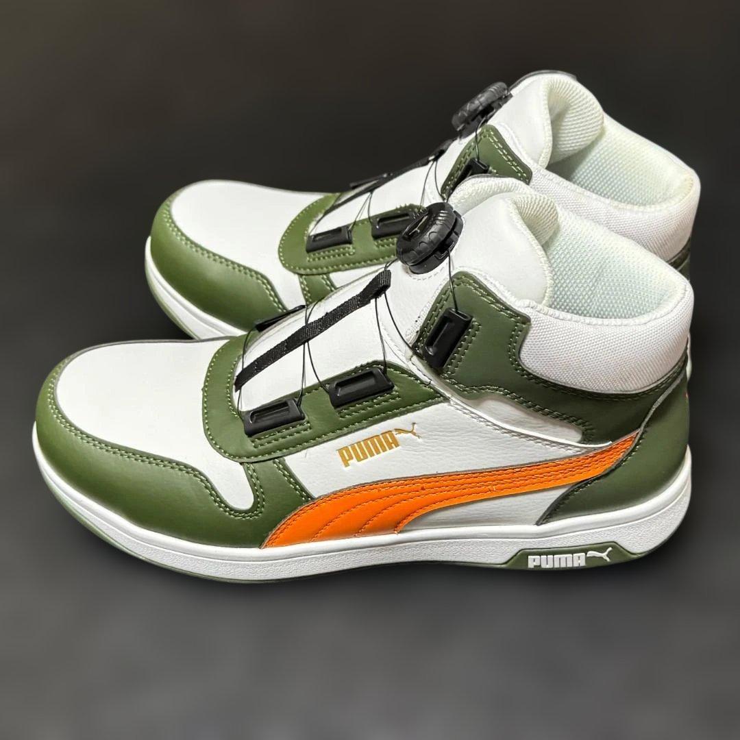 PUMASAFETY フロントコート ディスク ミッド WH/GR 28.0cm