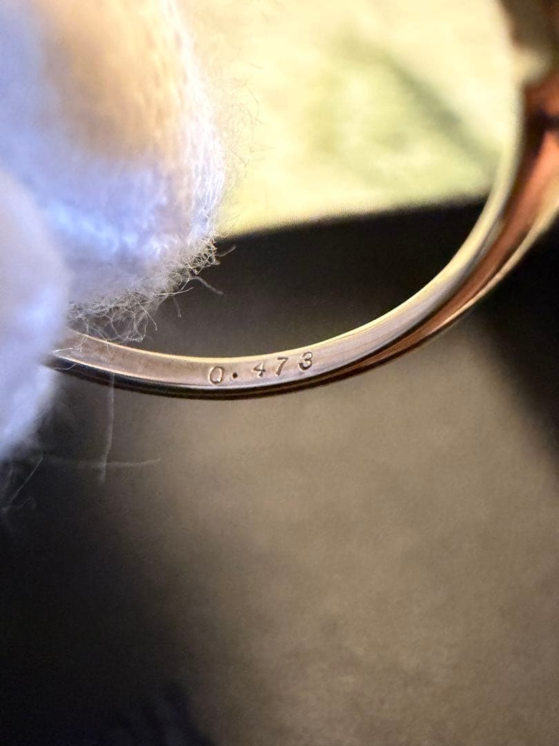 ピンクサファイアリング　0.473ct K10 ホワイトゴールド　11号
