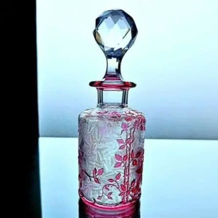 花のオールドバカラ エグランチエの香水瓶#59【1916年カタログ】ピンク 花のオールドバカラ エグランチエの香水瓶#40【1916年カタログ】ピンク