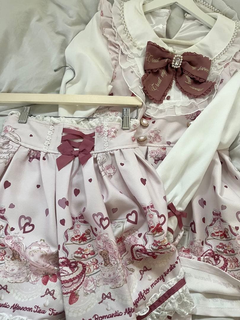 LIZ LISA アフタヌーンティー柄 ピンク 長袖 セットアップ - メルカリ