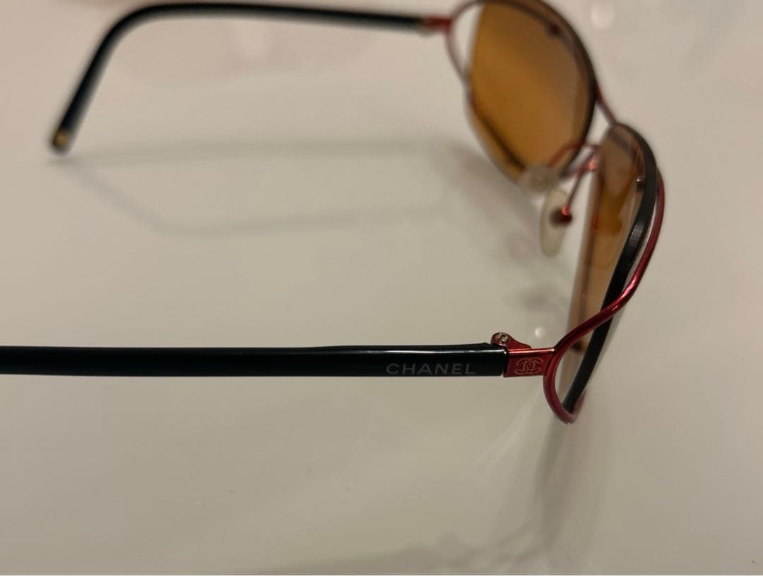 CHANEL ブラウン偏光レンズオーバーサイズサングラス CHANEL