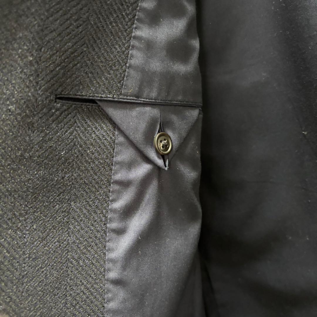 美品 ユニクロ +J ウールブレンドチェスターコート ヘリンボーン M