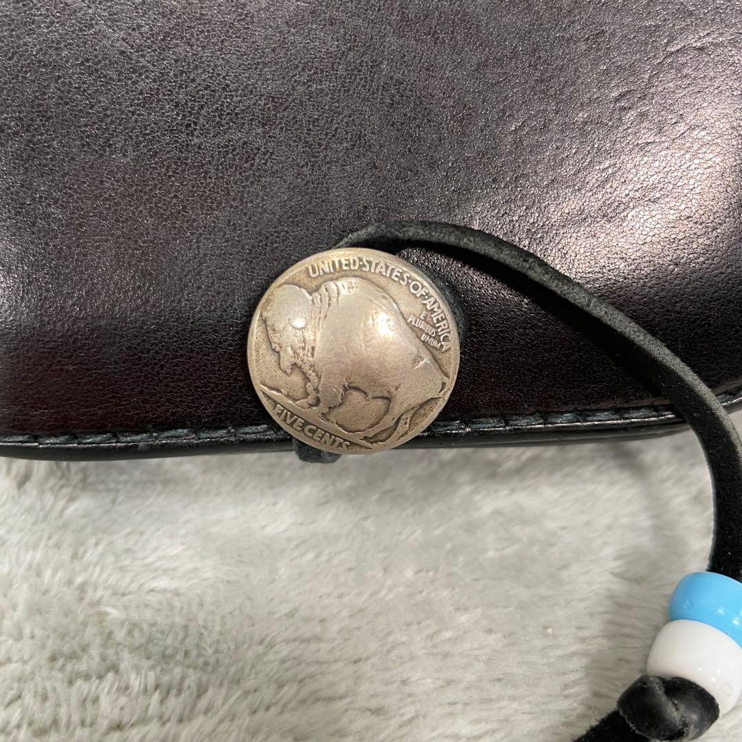 goro's ゴローズ コンチョ付き 角型 小銭入れ コインケース ブラック