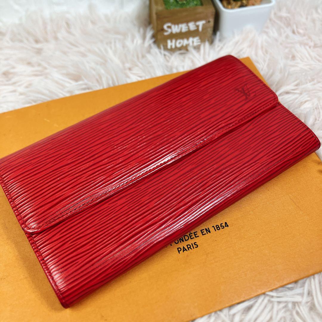 美品 ルイヴィトン エピ ポシェット ポルトモネ クレディ 長財布