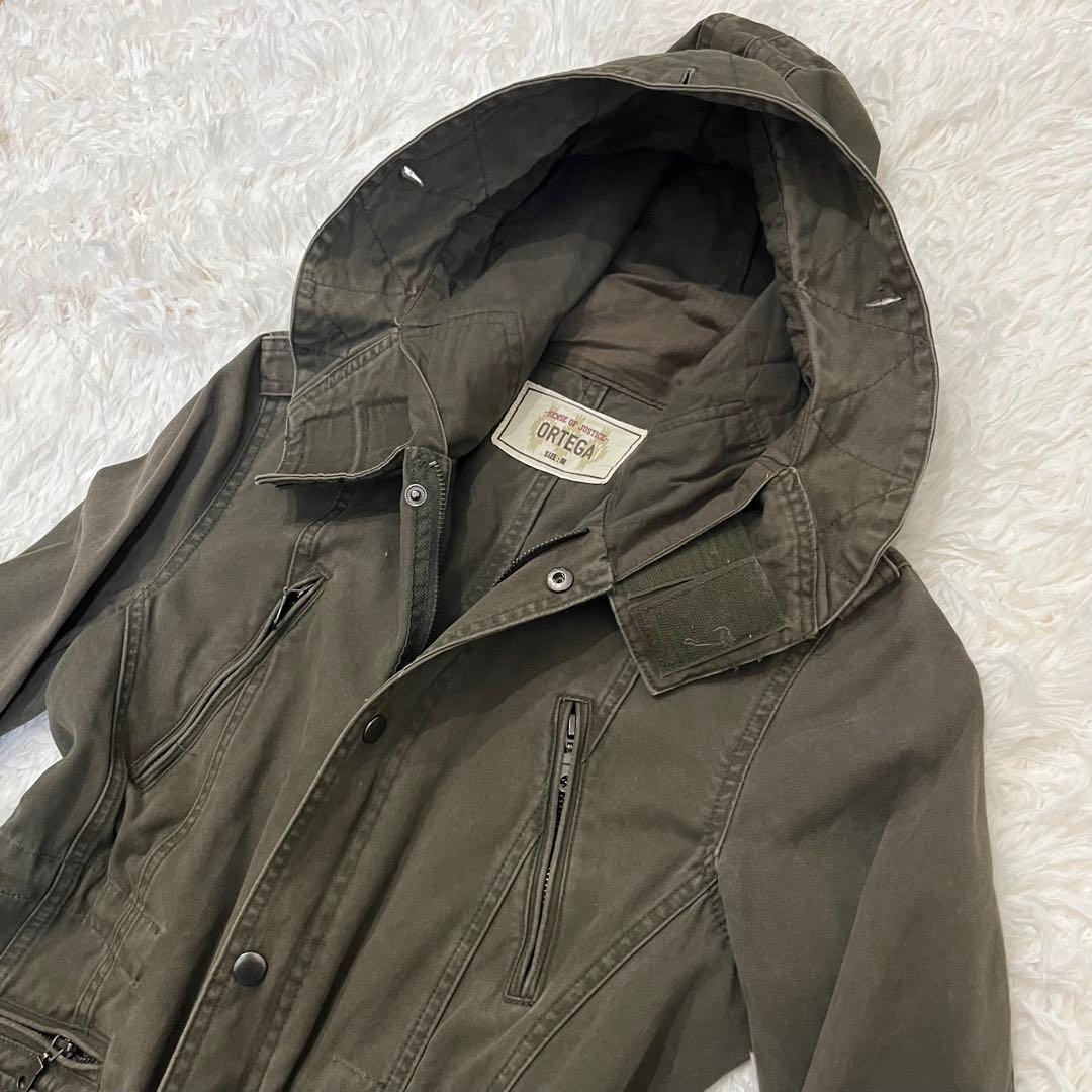 Y2K ミリタリージャケット カーキ フード グランジ 平成ギミックgrunge