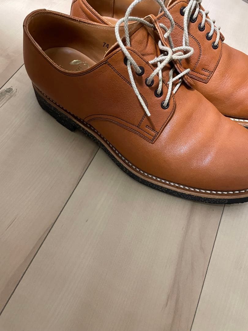 スコッチグレイン 栃木レザー ブラウン ブリックカジュアル74 サイズ