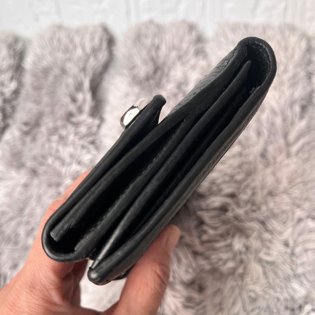 GUCCI✨GGキャンバス シルバーロゴ Wホック ブラック シボレザー 長