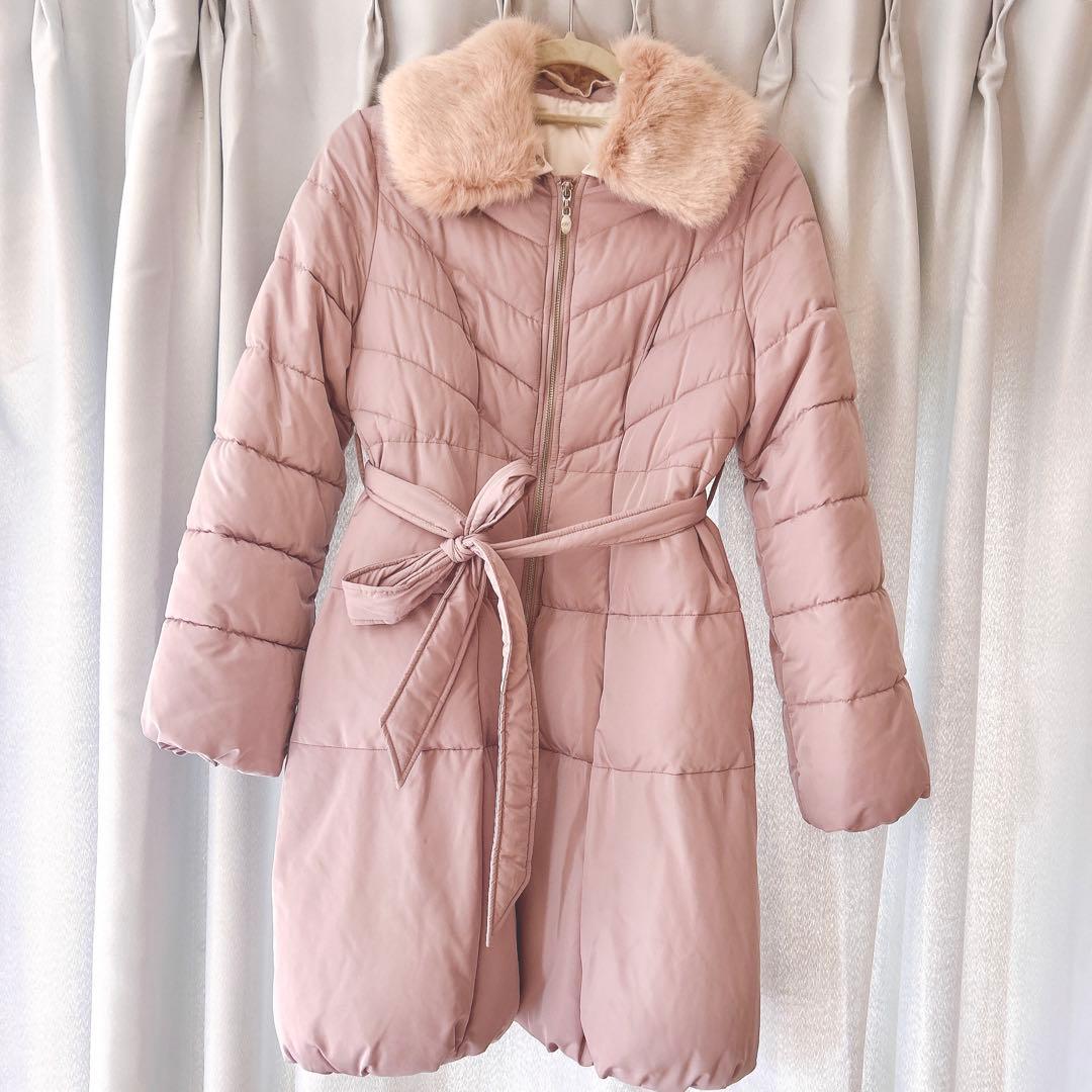 ファー付きロングダウンコート - メルカリ