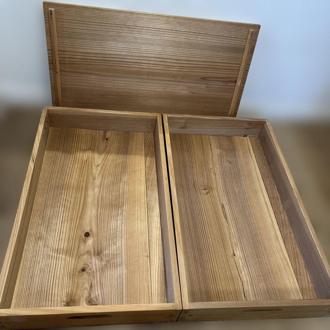 木製 もろぶた2段（大) もろぶた まつぶた 餅箱 正月準備道具 - メルカリ