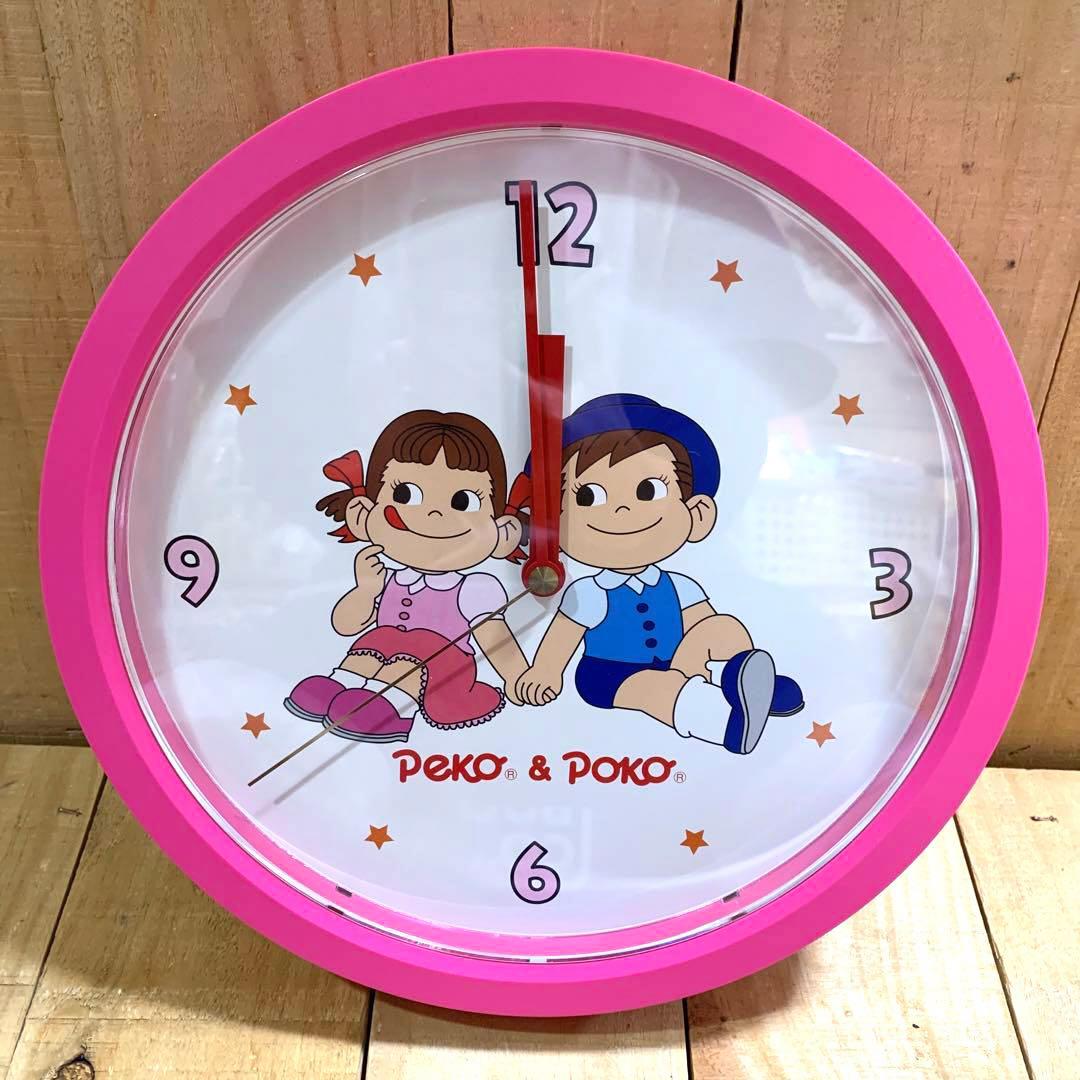 ペコちゃん 壁掛け時計 ペコちゃんポコちゃん 時計 カラー pink - メルカリ
