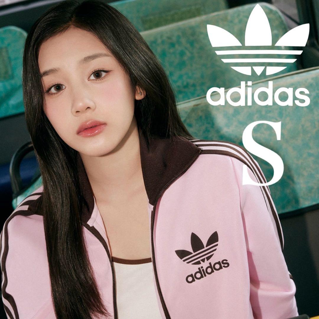 新品S⭐️韓国限定 adidas トラックジャケット 刺繍ロゴ ピンク×ブラウン adidas Originals - 新品S⭐️韓国限定 adidas トラックジャケット