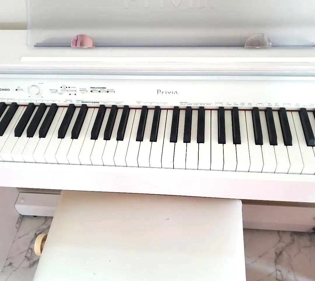 CASIO PX-760 ホワイト デジタルピアノ 椅子付き - メルカリ