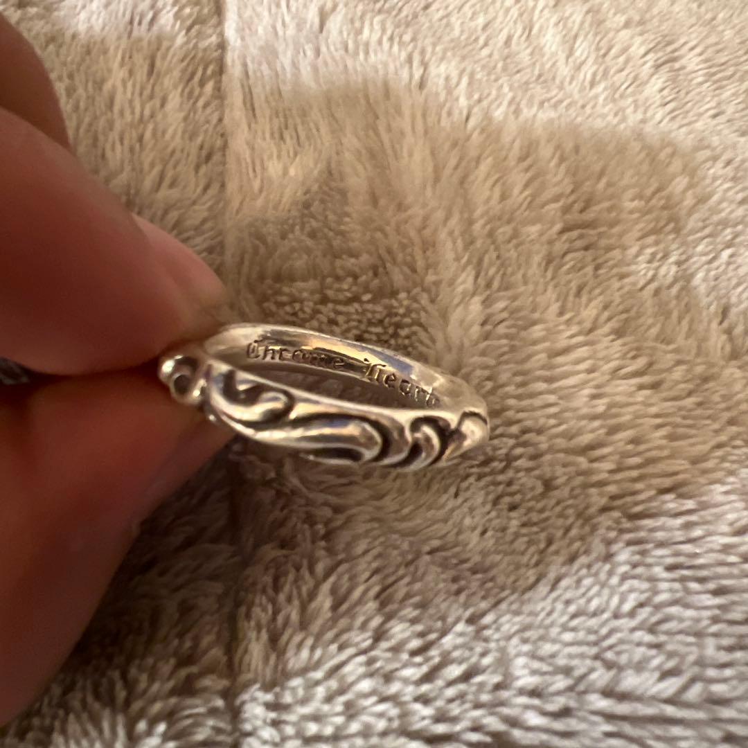Chrome Hearts クロムハーツ スクロールバンドリング 22号 925 極美品▽CHROME HEARTS クロムハーツ スクロールバンドリング 925 指輪