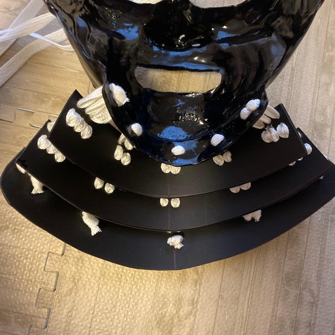 着用可能】手作り 武具 鎧兜 甲冑 等身大 半頬 面頬 mempo mask