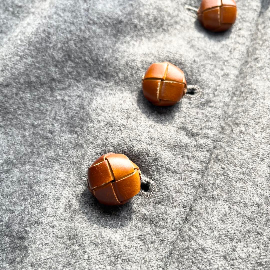 美品】MAX MARA ビッグカラー ショートコート L くるみボタン