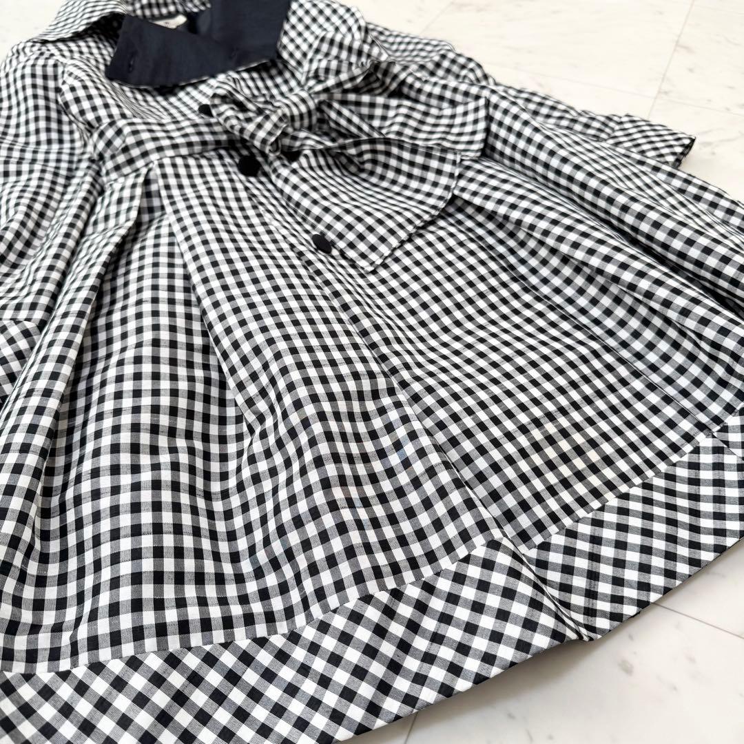 美品】M'S GRACY エムズクレイシー トレンチ ギンガムチェック フレア