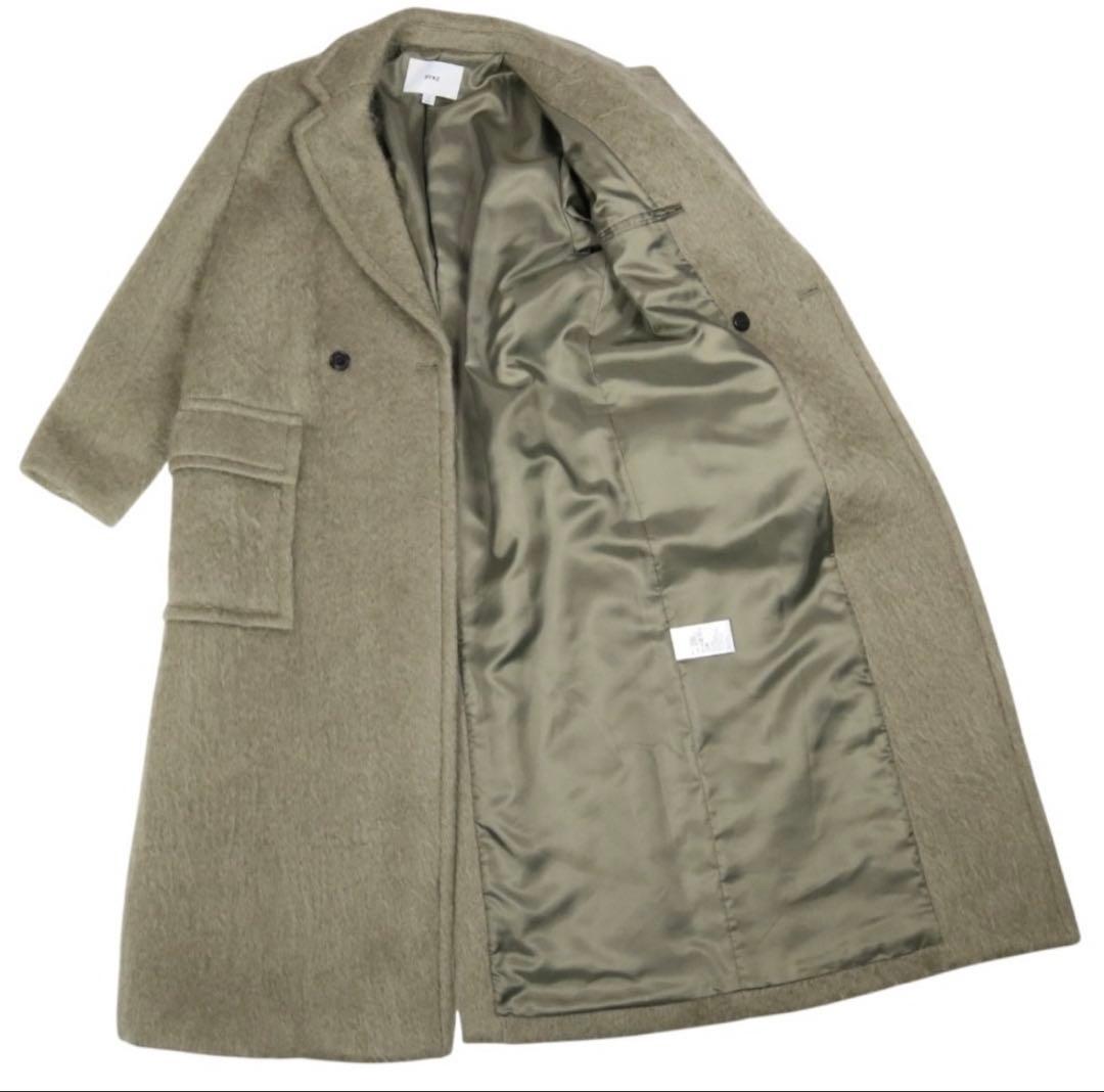 美品 22AW HYKE ハイク モヘヤブレンド ダブルブレストチェスター