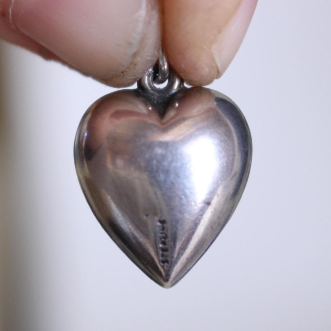 30s スウィートハートジュエリー WW2 シルバー ぷくぷく ピュアハート