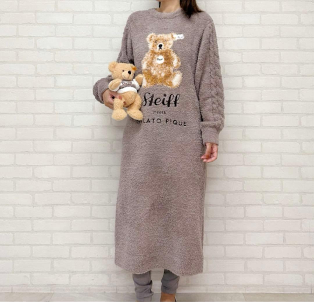 ジェラートピケ Steiff シュタイフ パウダージャガードワンピース