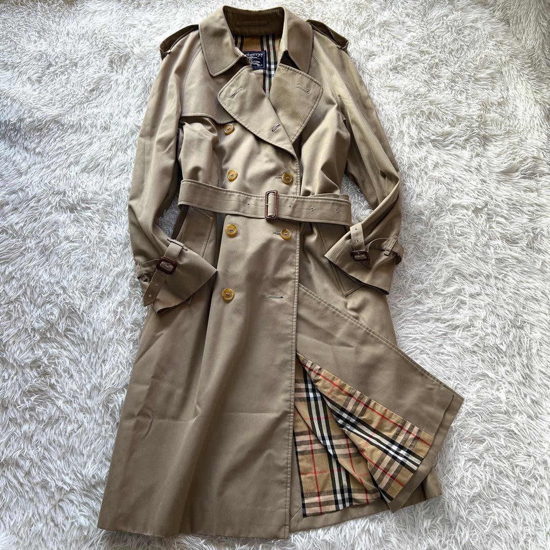 【希少L 美品】バーバリー　トレンチコート　ベルト付き　ベージュ　メンズ　48 kaisse-shop_k1672