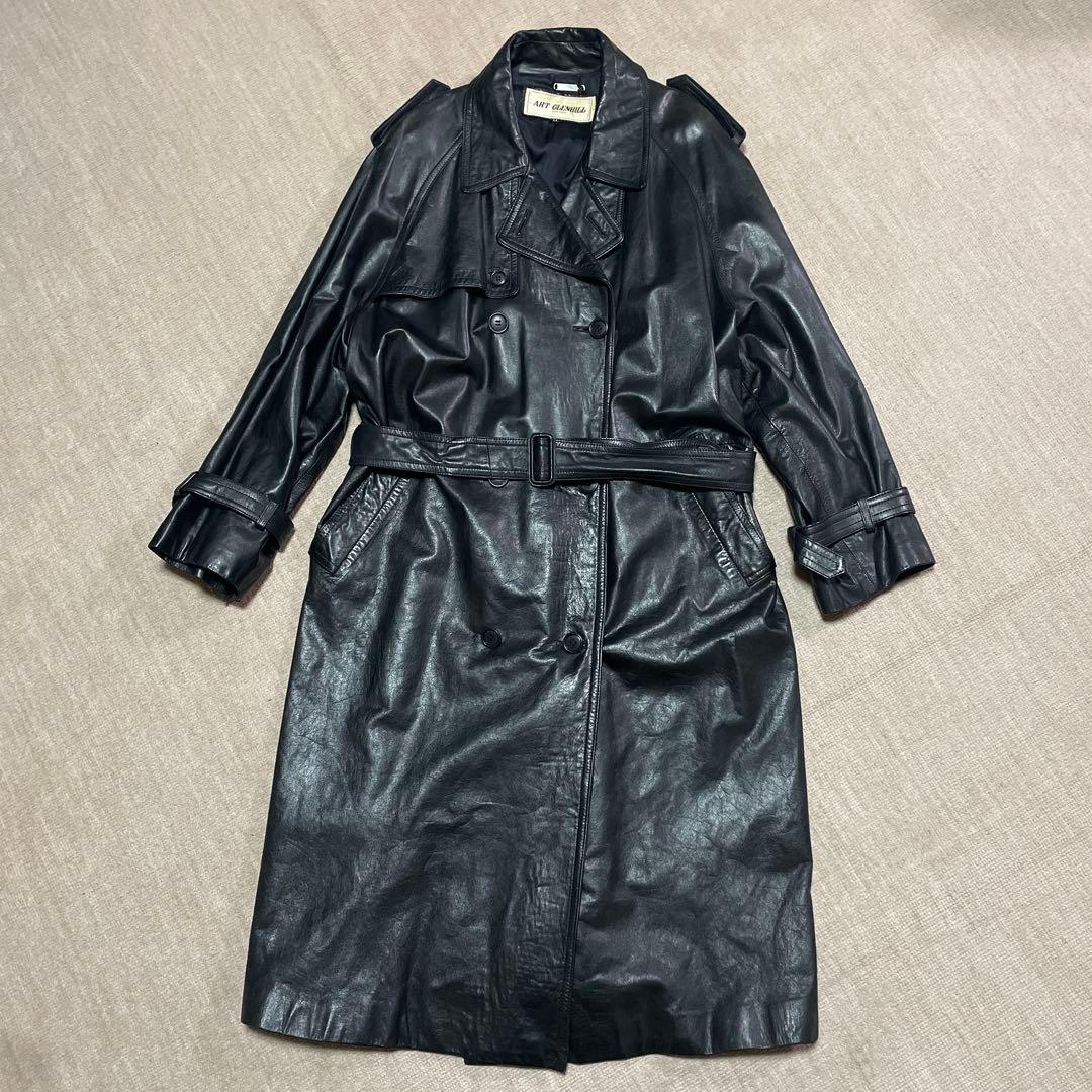 マトリックス　牛革　ART GLENHILL 黒 レザートレンチコート LL マトリックス 牛革 ART GLENHILL 黒 レザートレンチコート LL 映画