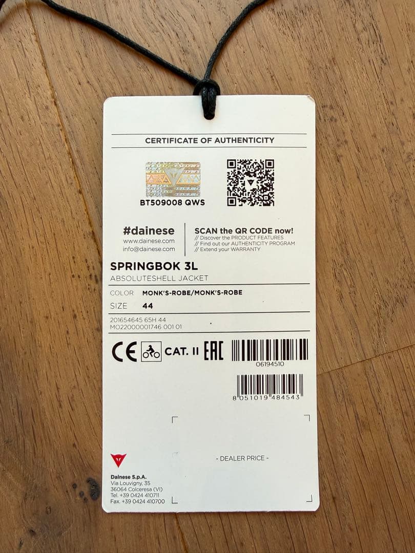 Dainese SPRINGBOK JACKET サイズ44 - メルカリ