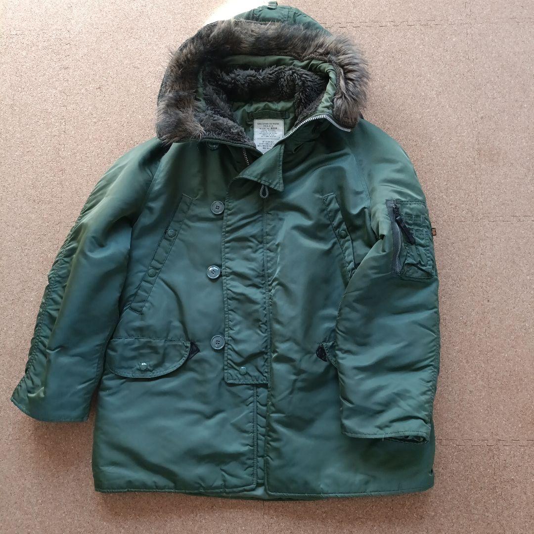 【 ALPHA 】USA製 90s N-3B フライトジャケット 古着 90s USA製 ALPHA Type N-3B(N) N-3A ファー フーデッド パデッド