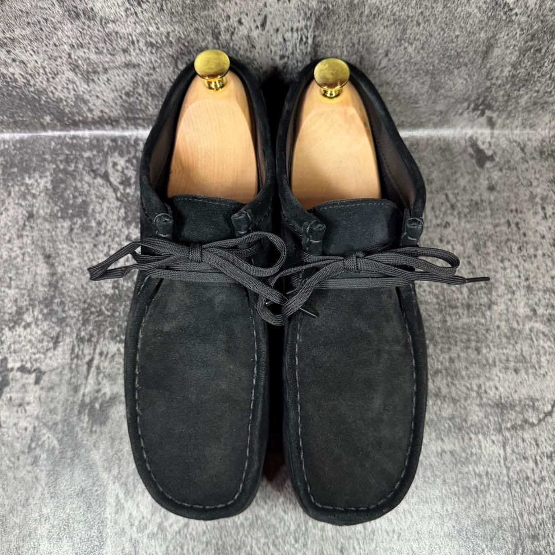 【大特価】クラークス ワラビー ゴアテックス 黒 スエード 26.5cm