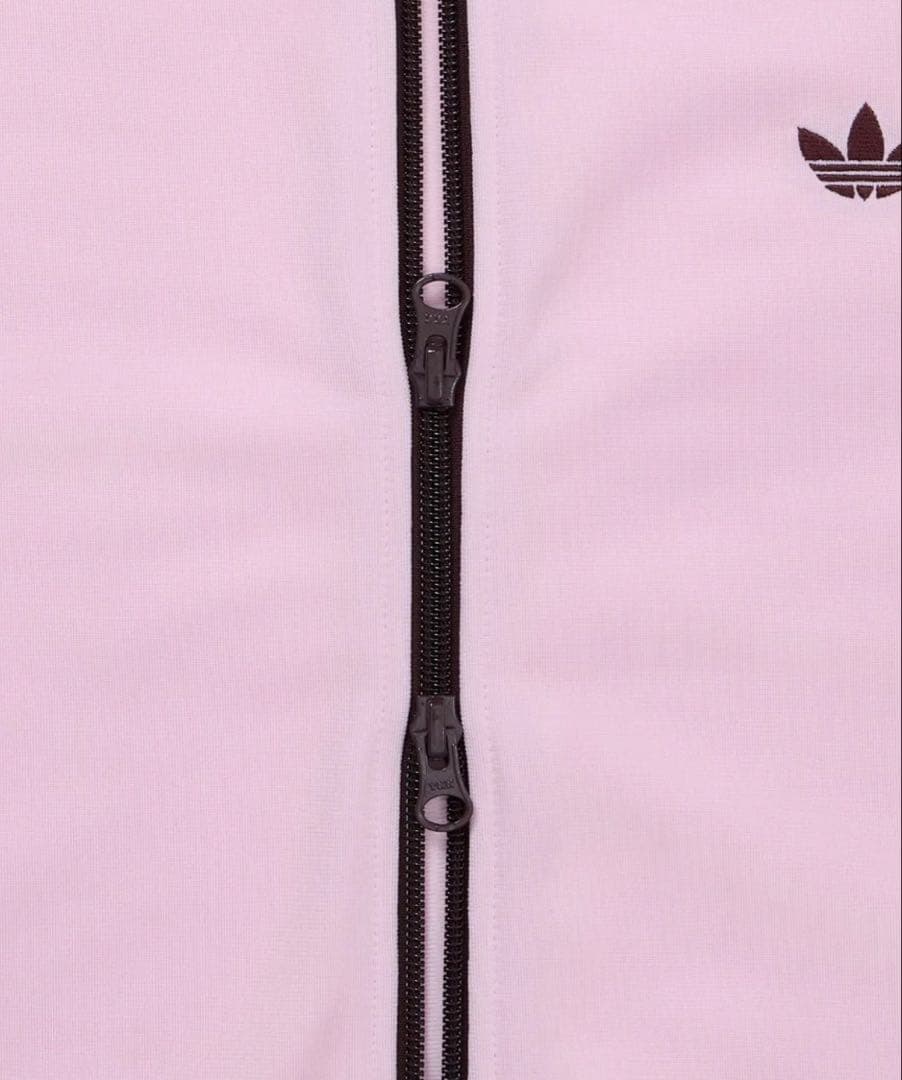 adidas ピンク 茶色 ストライプジャージ 韓国 - メルカリ