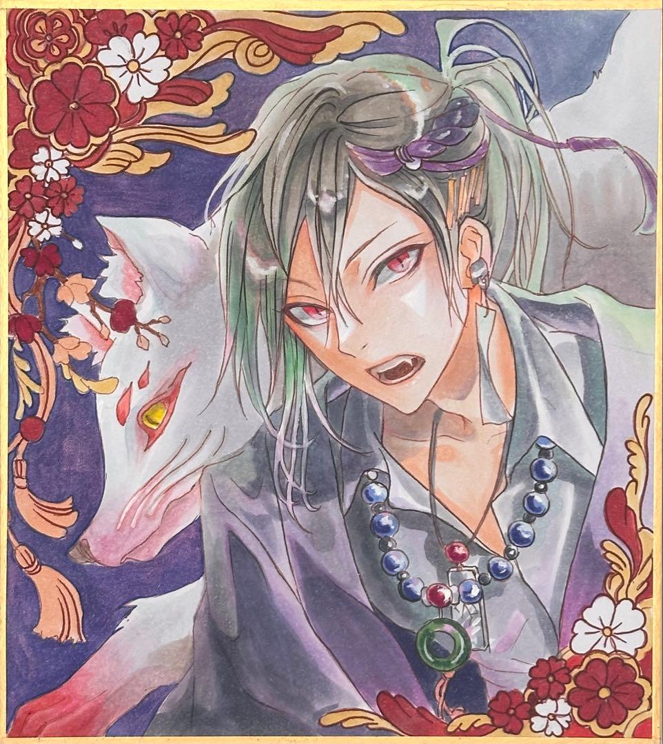 手描き イラスト アナログ 色紙 男の子 オリジナル - メルカリ