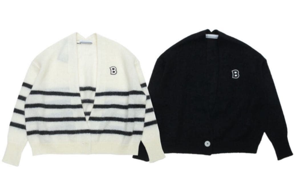 s*e様 ボーダーズアットバルコニー MOHAIR SHORT CARDIGAN BORDERS at BALCONY - ボーダズアットバルコニーSPRING MOHAIR SHORT