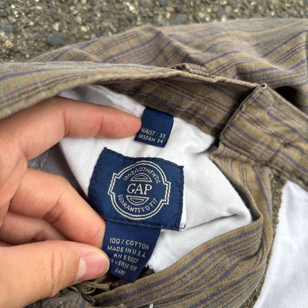 80s oldgap アメ製 42タロン チェック ワイド 2タック パンツ - メルカリ