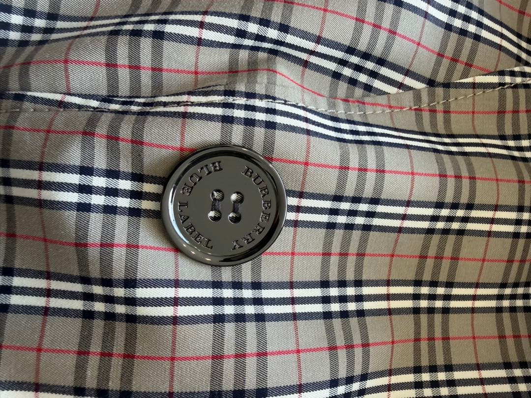 希少 美品 バーバリーブルーレーベル チェックトレンチコート 40 大幅