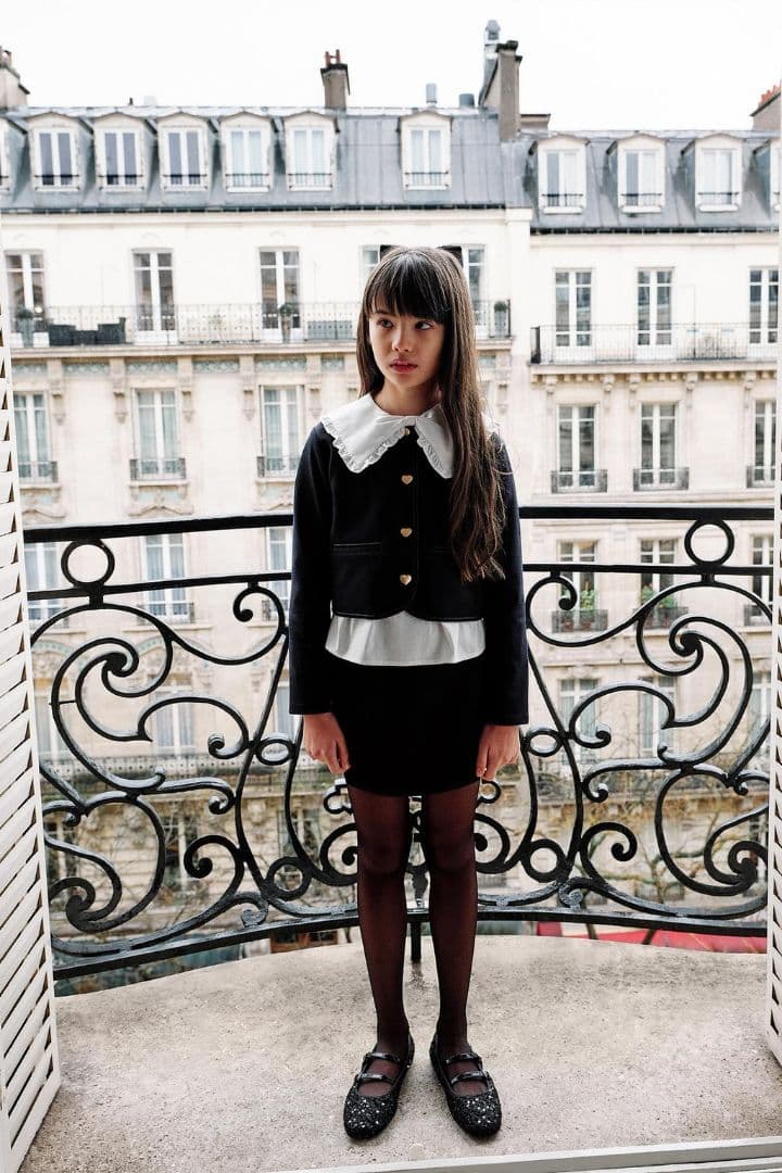 新品未使用】ZARAキッズ ハートジャケット、スコート&ボウタイシャツ