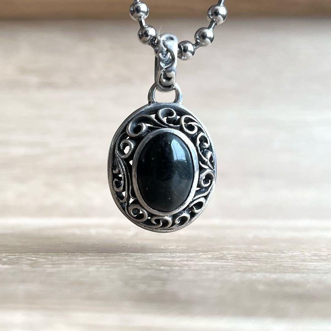 サード SAAD 天然石 オニキス アラベスク SILVER ペンダント - メルカリ