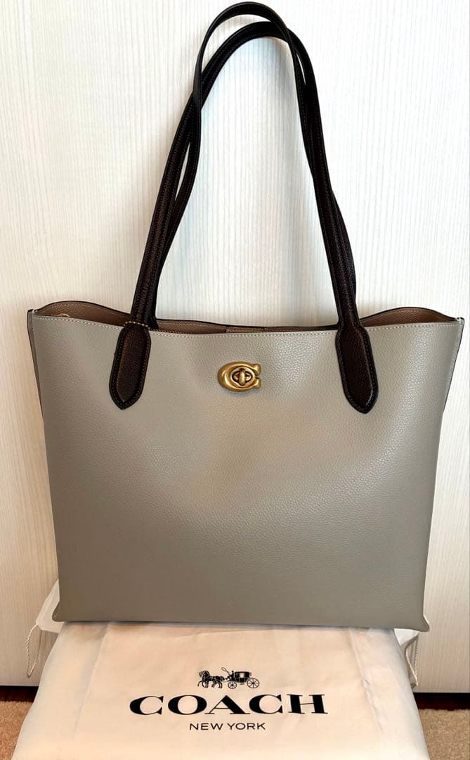 【美品】COACH ウィロートート 正規店購入 保存袋付 軽量 A4可 COACH（コーチ） Willow Tote Bag トートバッグ ウィロウ A4 本革
